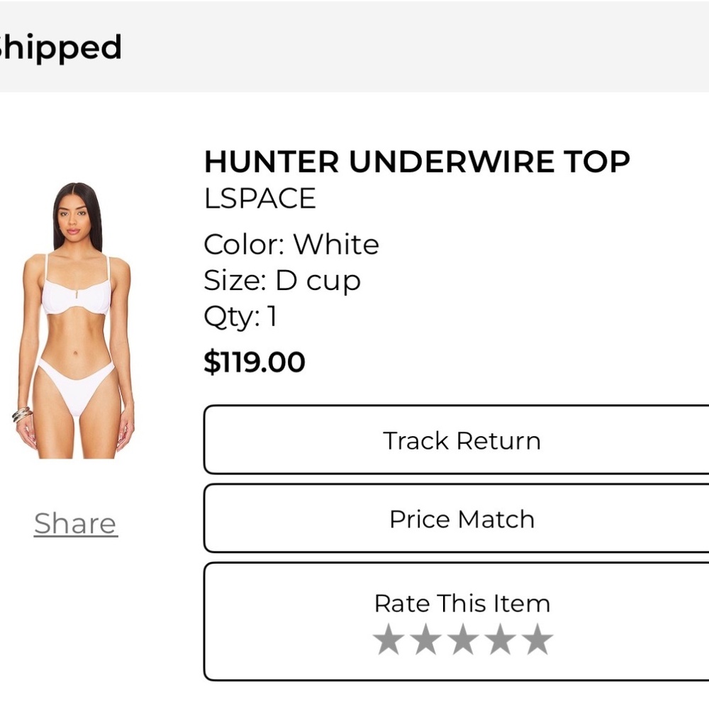 L*Space Ribbed Bikini SET - White - Picture 4 of 7
